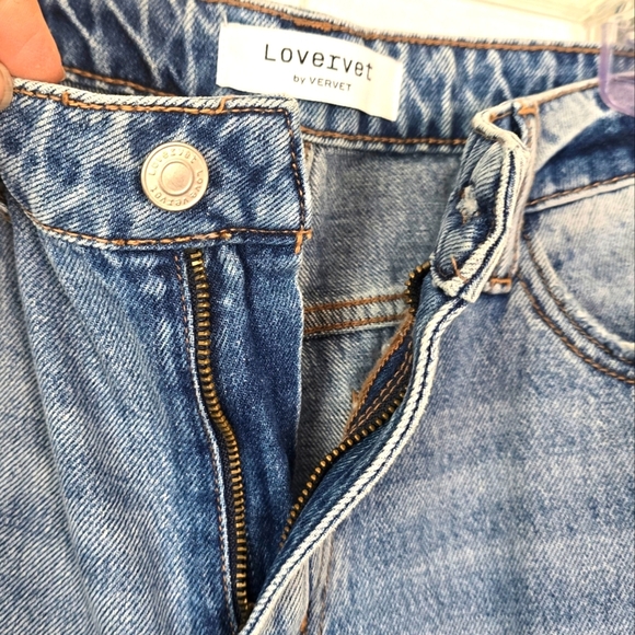 Lovervet By Vervet Womens 28 Jeans High Rise Straight Relaxed Distressed Cropped - Picture 9 of 9